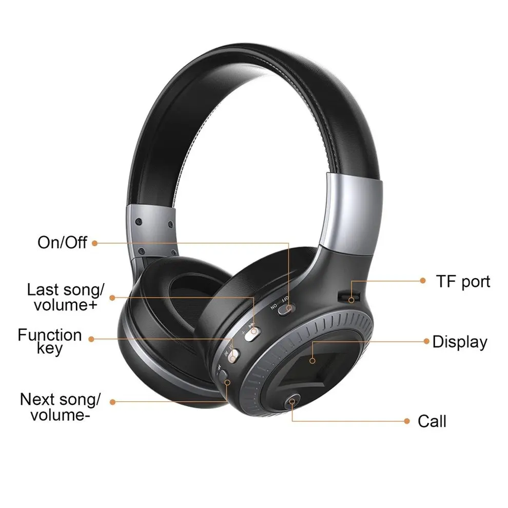 5 шт. Bluetooth наушники B19 ЖК дисплей Дисплей Беспроводной стерео с микрофоном Micro