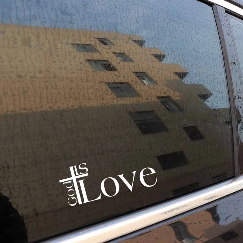 YJZT 12 7 см * 5 2 Бог с принтом в виде крестов и надписью LOVE Иисус Виниловая пленка для