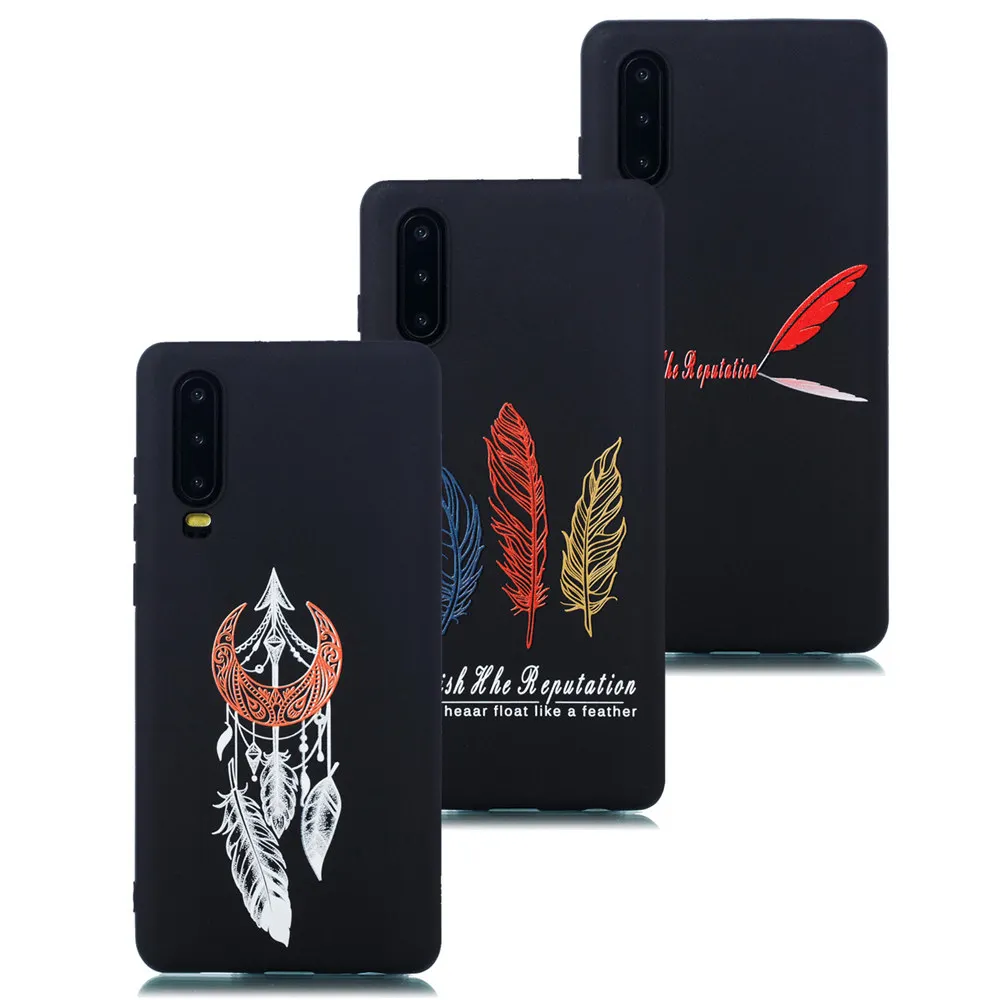 Soft Light Thin Painted Back Fitted Case for Huawei P20 P30 Lite Pro Nova 4 Y5 2018 P Smart 2017 Y9 2019 Universe Pattern Cover |