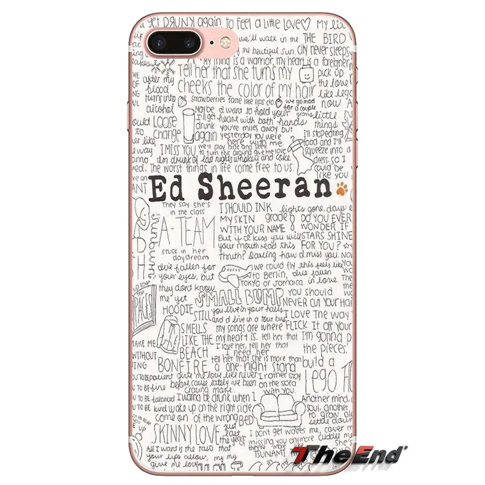 Ed Sheeran Song цитаты для Xiaomi Redmi 4A S2 Note 3 3S 4 4X 5 Plus 6 7 6A Pro Pocophone F1 прозрачные мягкие чехлы |
