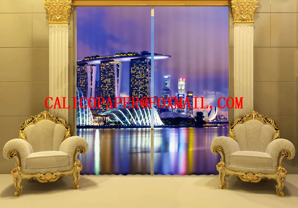 Стереоскопические 3d занавески для фотосъемки ночью в Сингапуре строительство