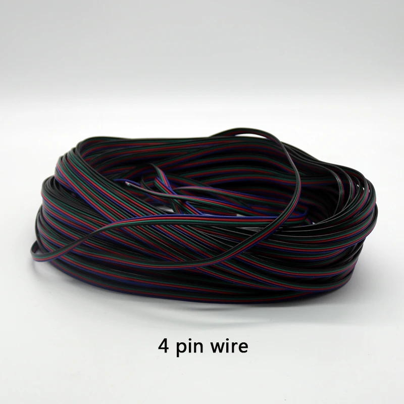 5 м/10 м/20/50 м 4pin 5pin 22AWG Led подключение LED RGB кабель расширение провода шнур