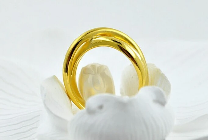 Роскошное модное кольцо из чистого 999 24k желтого золота на удачу 2 74 Г|ring finger ring|ring