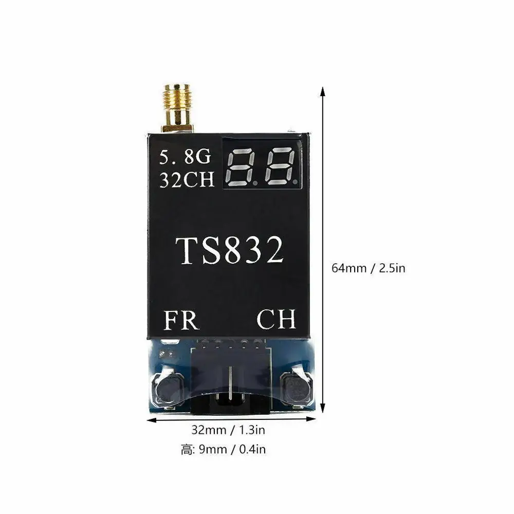Новый Versio Бесплатная доставка TS832 5 8G 48CH 600mW 7 4 16V беспроводной AV Передатчик для