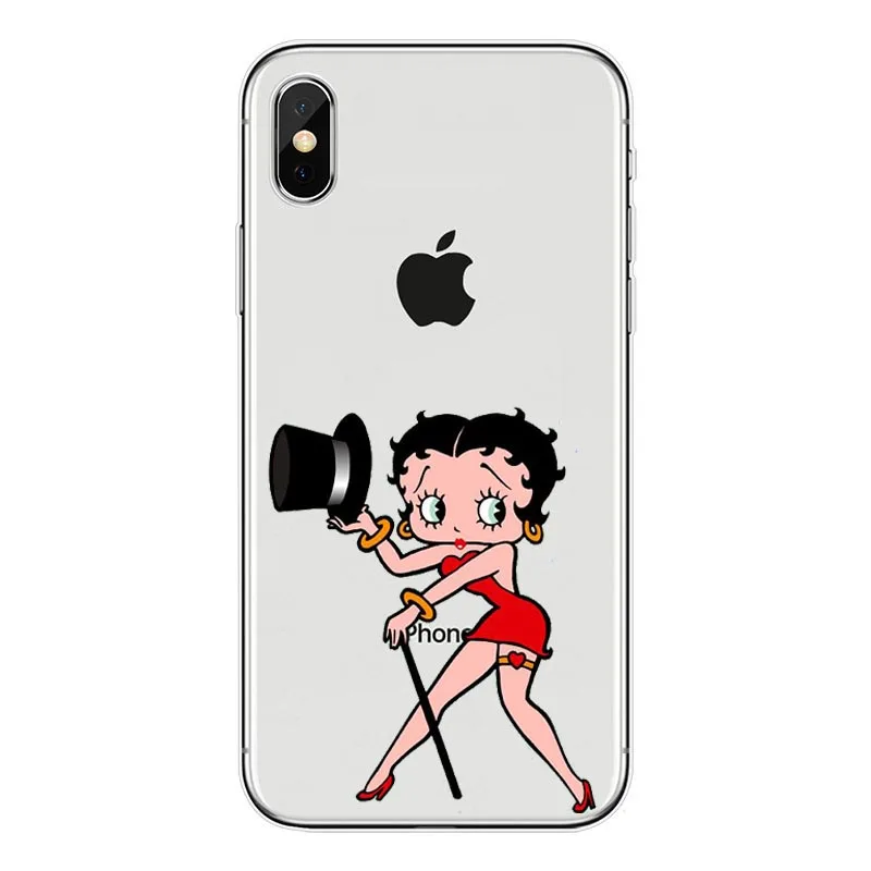 Горячая Распродажа Betty Boop новоприбывшие чехол для телефона из мягкого ТПУ с