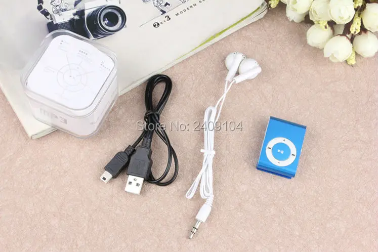 Мини mp3-плеер SZAICHGSI с зажимом дешевые цветные MP3-плееры наушниками USB-кабелем