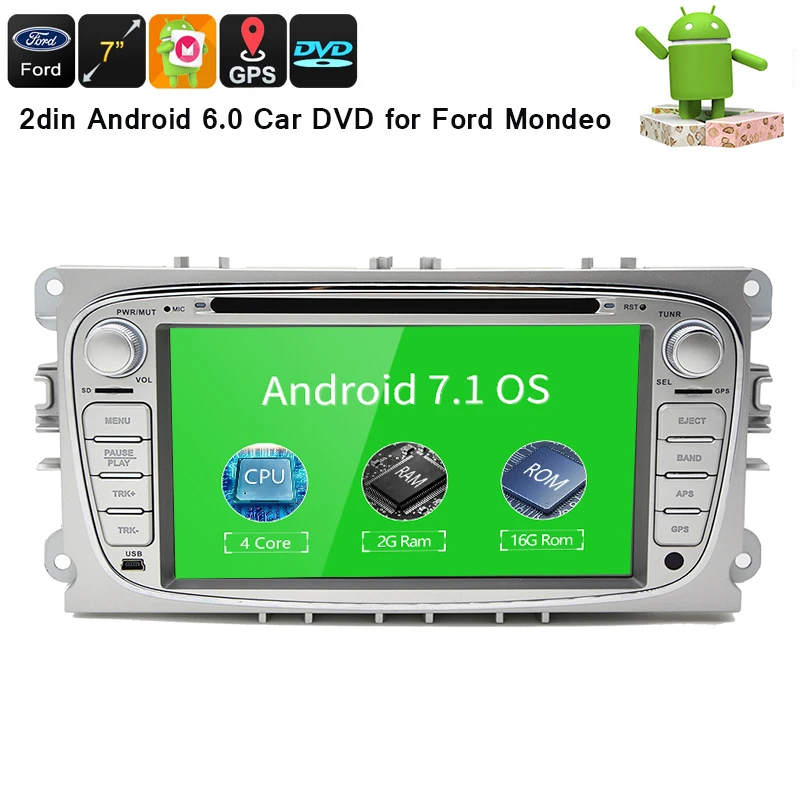 2017 двухъядерный процессор Cortex A9 ГГц чистый Android 7 1 автомобильный DVD GPS для Ford Mondeo S