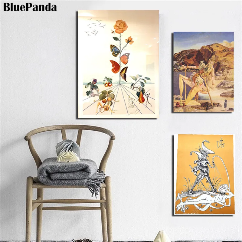 Salvador Dali Clock Классический абстрактный плакат с принтом картина маслом на холсте