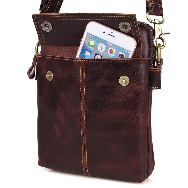 Известный бренд натуральная коровья кожа Коричневая модная деловая сумка через