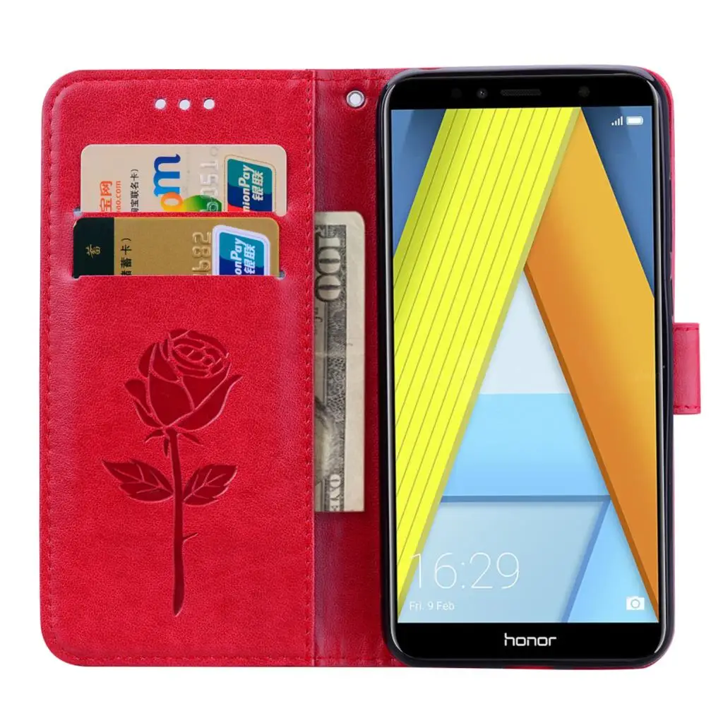 Кожаный чехол для Huawei Y5 Y6 Y7 Prime, чехлы для телефонов с цветами, чехол для Huawei Honor 7A RU version Pro Nova 2 Lite
