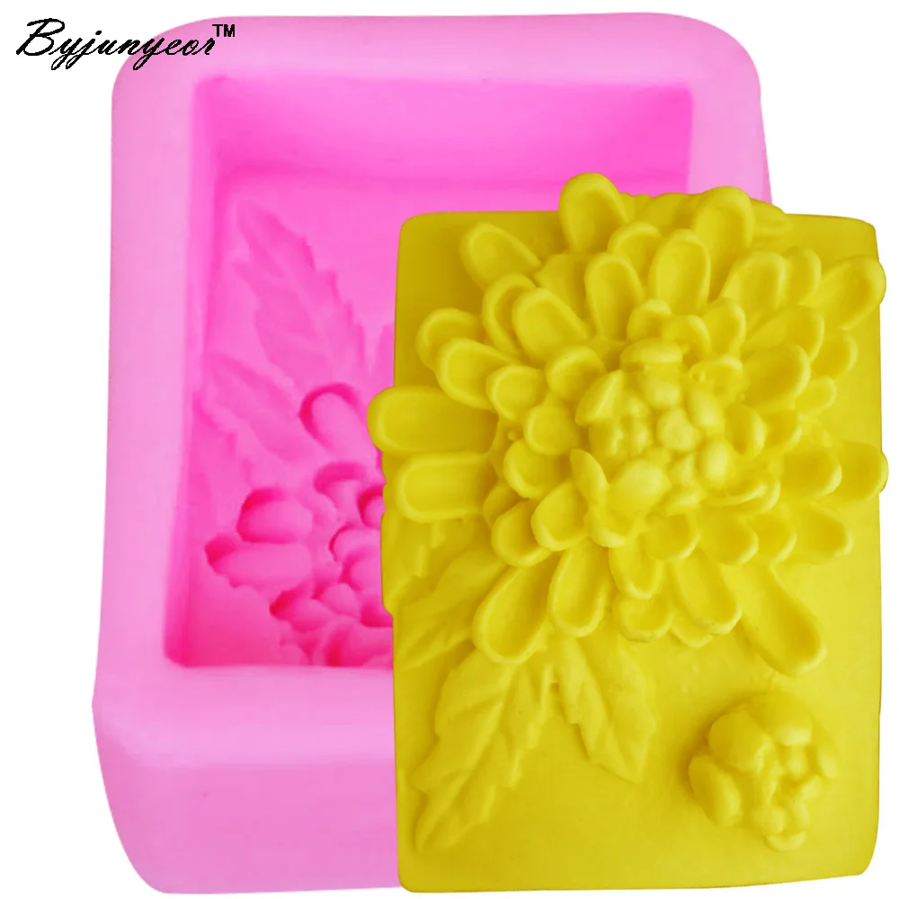 Byjunyeor S098 ромашка 3D соевый воск для свечей ароматическая форма для мыла Силиконовые формы ручной работы штукатурка Смола глина для украшения дома
