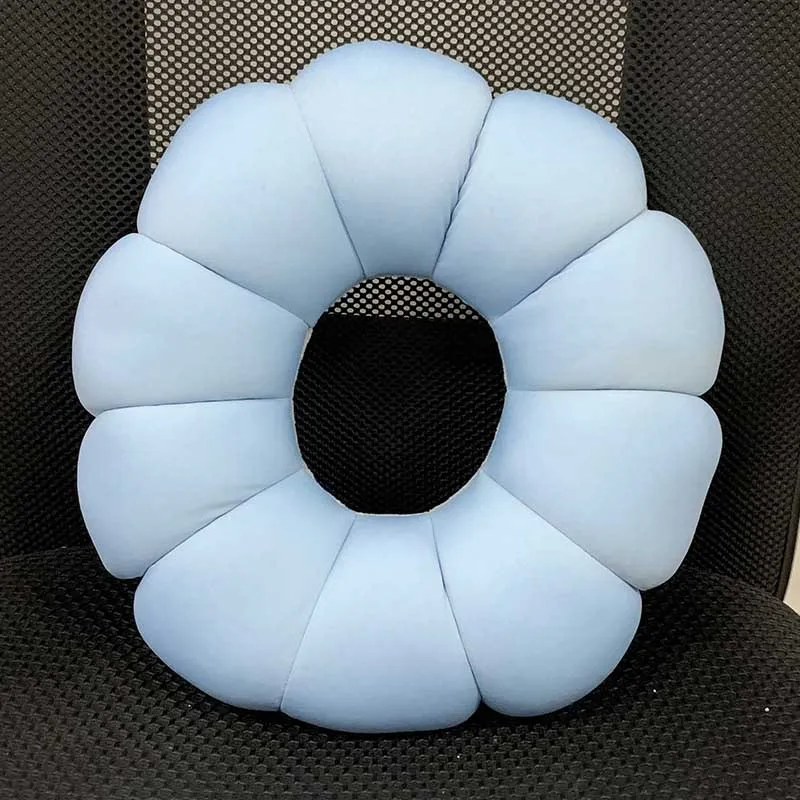 light blue Пончик, подушка для сиденья, копчик, ортопедическое круглое сиденье, массажное кресло, Подушка для спины, подушка для автомобиля, офисный массаж, каллипигианский коврик Kissen - Цвет: light blue