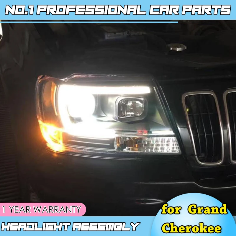 Автомобильные аксессуары для Jeep Grand Cherokee 1999-2004 светодиодные фары Ксеноновые