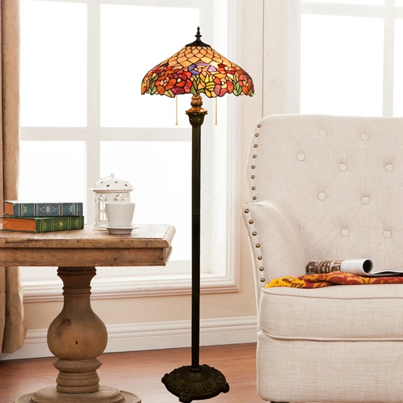Eusolis Торшеры для гостиной креативное витражное стекло освещение спальни лампа