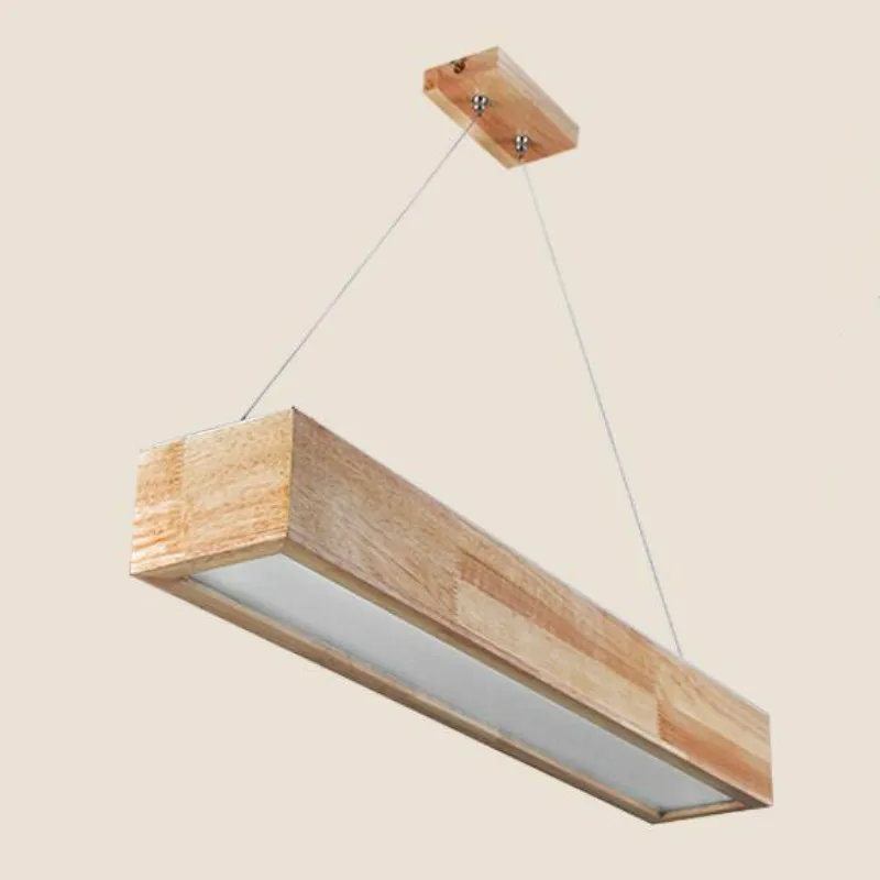 LED wooden adjustable long office chandelier modern dining light with metal lampshade suspension lamp AP11271943 | Лампы и освещение