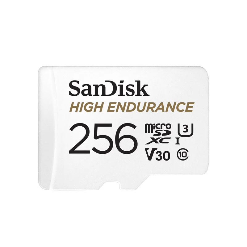 256GB Оригинальная карта памяти SanDisk 64 ГБ 32 ГБ класс 10 U3 V30 высокая скорость 100 м/с 128 ГБ высокая выносливость Micro SD карта для видео мониторинга - Емкость: 256GB