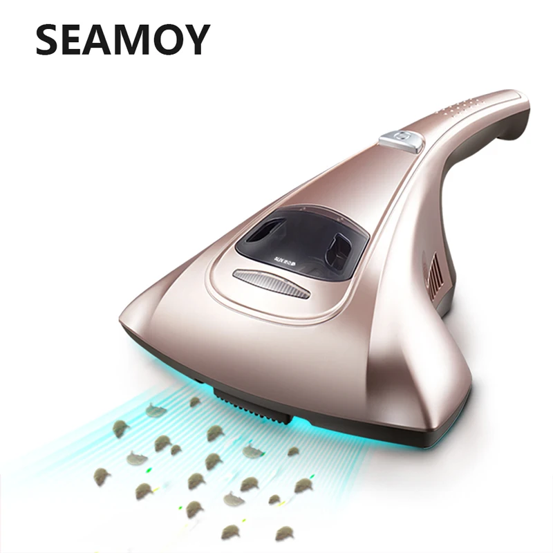 Цвет: желтый Seamoy 220V 400W пылесос, уничтожающий бельевых клещей очиститель УФ клещей 10000Pa ручной Анти-пыль прибор для чистки ушей для кровати матрас Подушка Диван - Цвет: Цвет: желтый