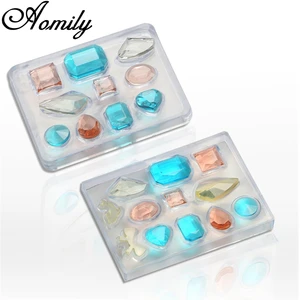 Форма для украшений Aomily сделай сам, форма для ожерелья, серьги, драгоценные камни, форма для помадки, торта, шоколада, контейнер, форма для хрустального мыла в форме капли