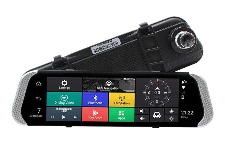 TOPSOURCE Автомобильный видеорегистратор 1" 3G/4G двойной объектив Android зеркало заднего вида dvr 1080P видео рекордер Dash cam ADAS gps wifi смарт-камера для автомобиля