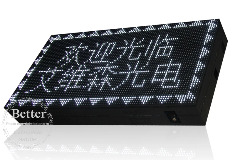 

50pcs/lot Semi-Outdoor P10 White color LED display module 320*160mm 32*16 pixels