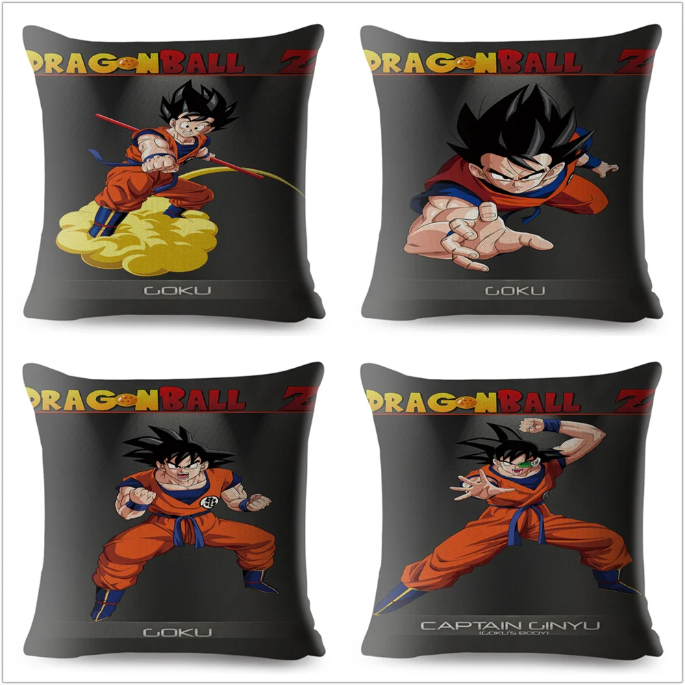 Dragon Ball Z Чехлы 45*45 см наволочка льняная подушки случаях Диван Home Decor Super Saiyan Goku