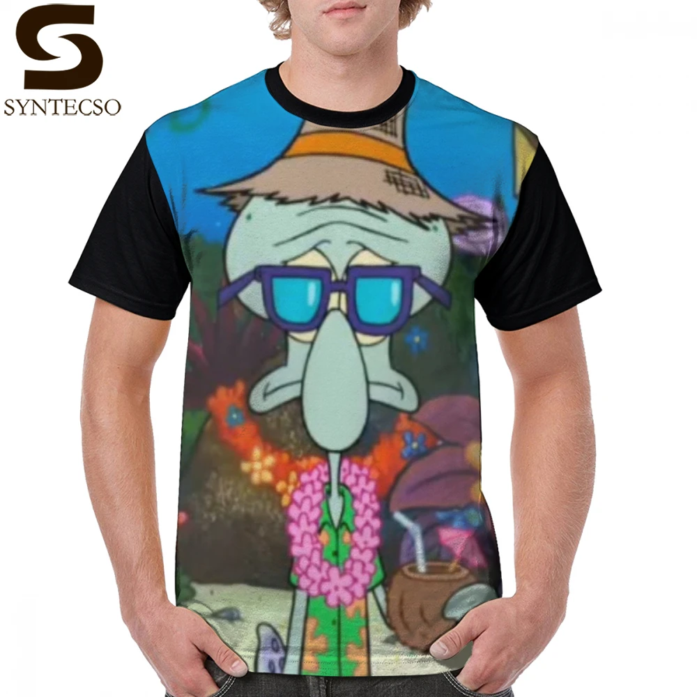Squidward футболка VACAY лето 4xl Графический Футболка Awesome печатные рубашка с короткими
