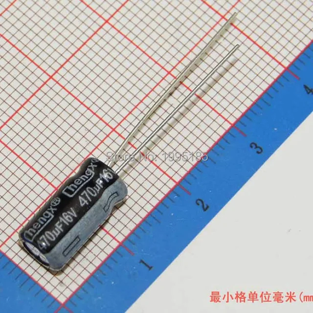 

free shipping 50pcs Aluminum electrolytic capacitor 470uF 16V 8*12 Electrolytic capacitor