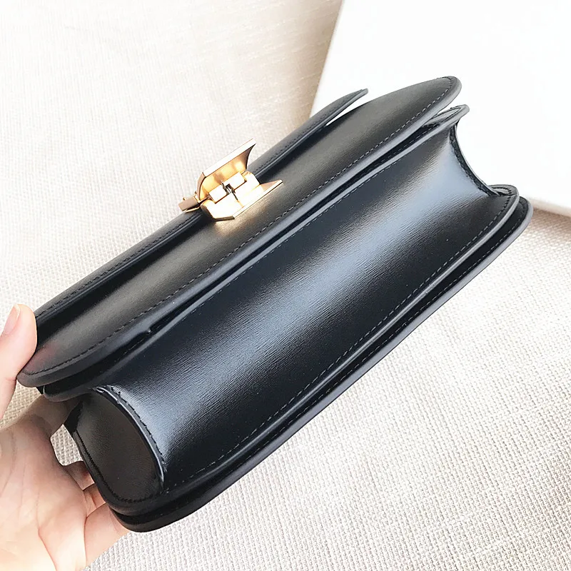 Bags for Women Tofu Wrapped Hand Rubbing Cow Skin Box Retro Small Square Bag Single Shoulder Oblique Bag Girl