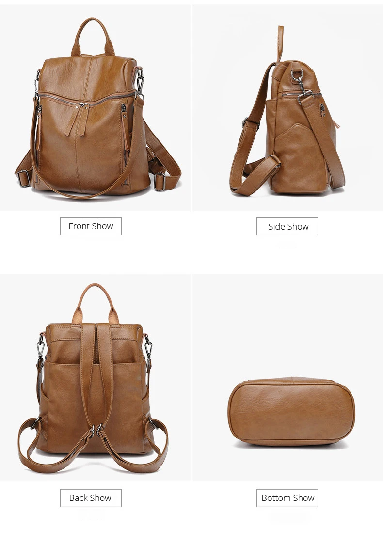 POMELOS Fashion Women Backpack High Quality PU Leather Soft Fabric Backpack For Women Waterproof Girls Backpack School Rugzak