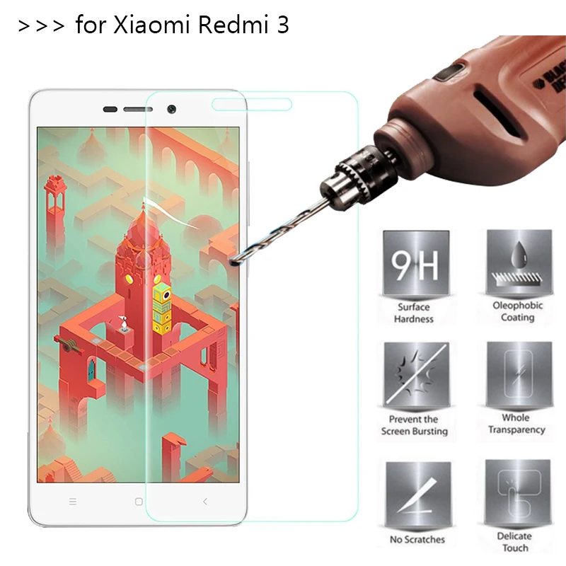 Премиум закаленное Стекло для Xiaomi Redmi 3 Экран протектор фильм|Защитные стёкла и