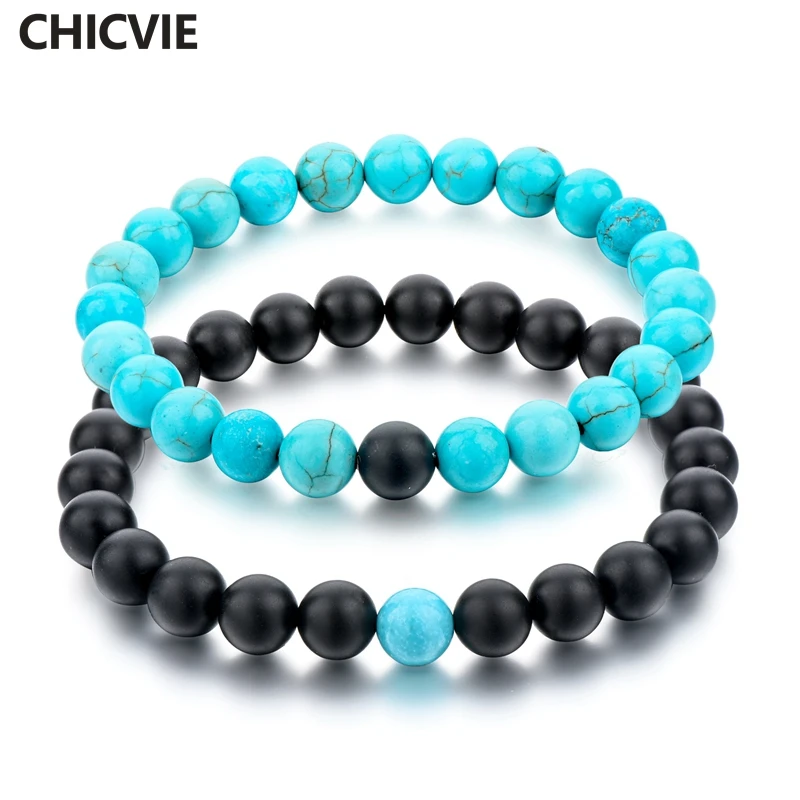 

Hot Sale Blue Black Ethnic Natural Stone Beads Bracelet & Bangles For Women Men High Brand Handmade Jewelry Bracelet