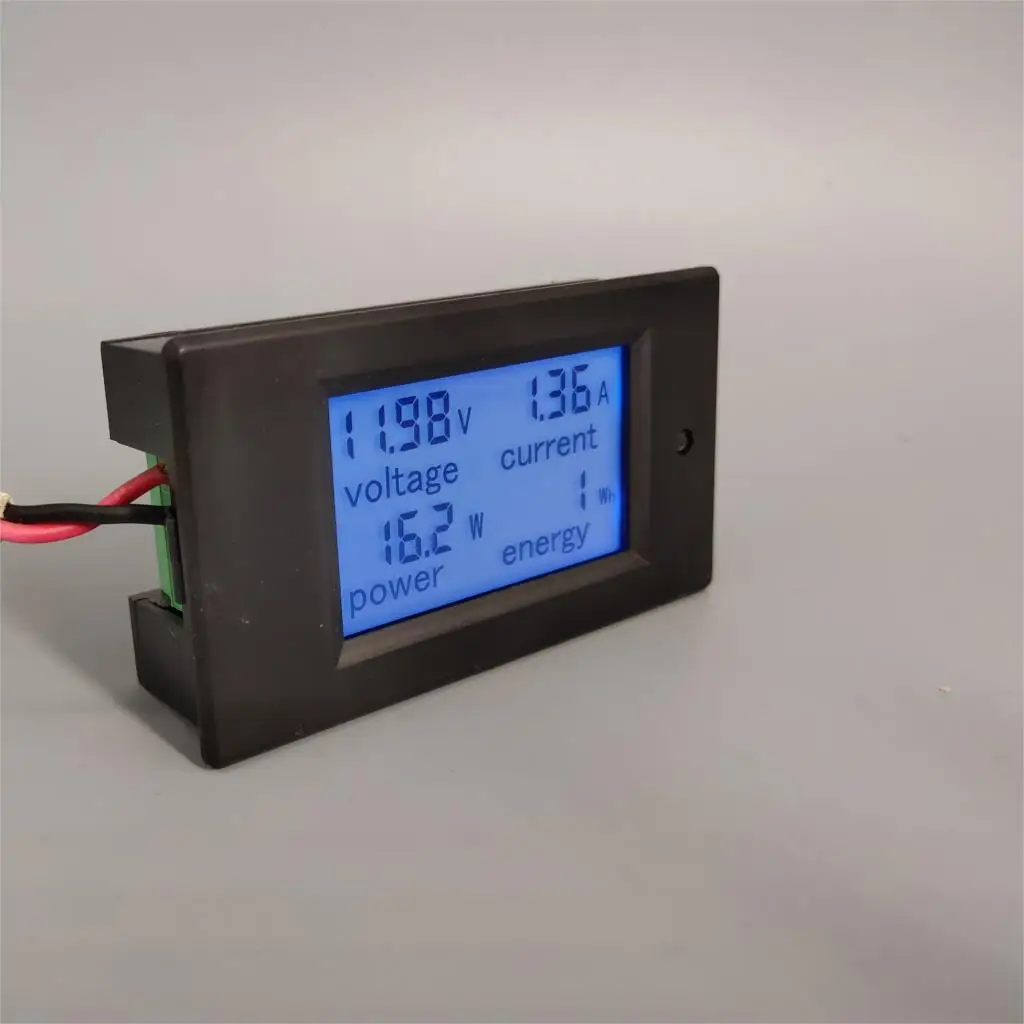 DC Voltmeter Ammeter Power Energy Digital Voltage Current Meter LCD 4 in 1 6.5-100V 20A with Shunt | Инструменты