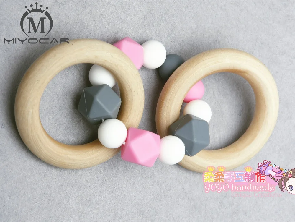 Силиконовая FDA пищевая грызунок детская погремушка прорезатель для зубов кольцо