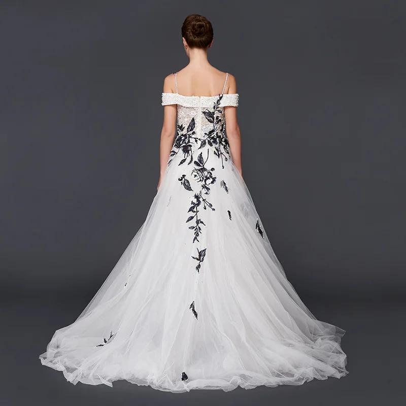 Breydress вечерние платья Роскошные 2017 A Line тюль Лодка шеи Бисероплетение короткий