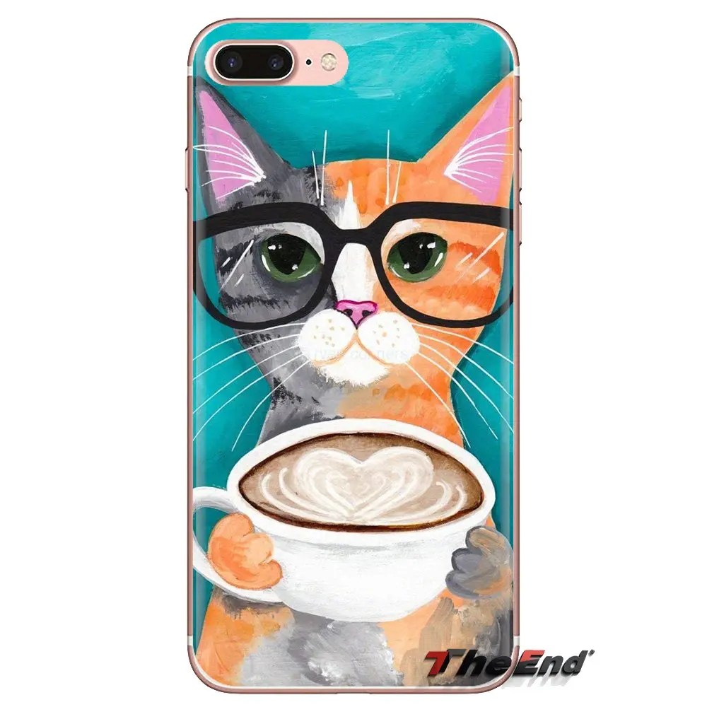 Бутылка для кофе молока напитков кошек Huawei Mate Honor 4C 5C 5X 6X 7 7A 7C 8 9 10 8C 8X 20 Lite Pro мягкие