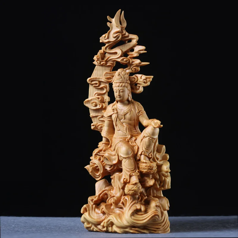 18 см деревянная статуя Будды Guanyin Bouddha в китайском стиле Восточное народное
