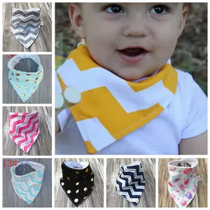 Нагрудник детский, бандана для мальчиков хлопок, в полоску, водонепроницаемый, регулируемый, 1 шт.