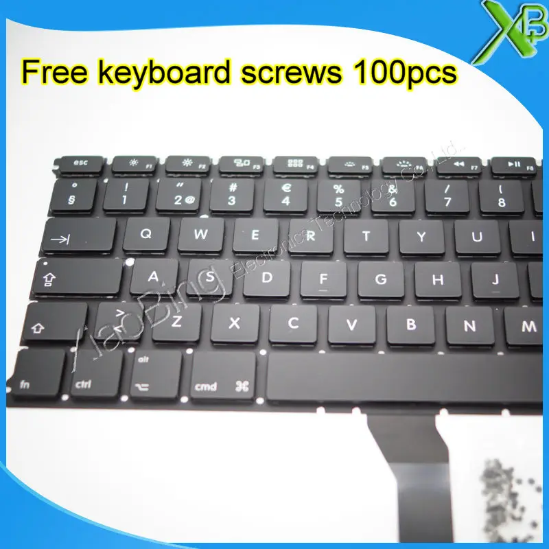 5 шт. --- новая шведская клавиатура SE + 100 винтов клавиатуры для MacBook Air 13 3 &quotA1369 A1466