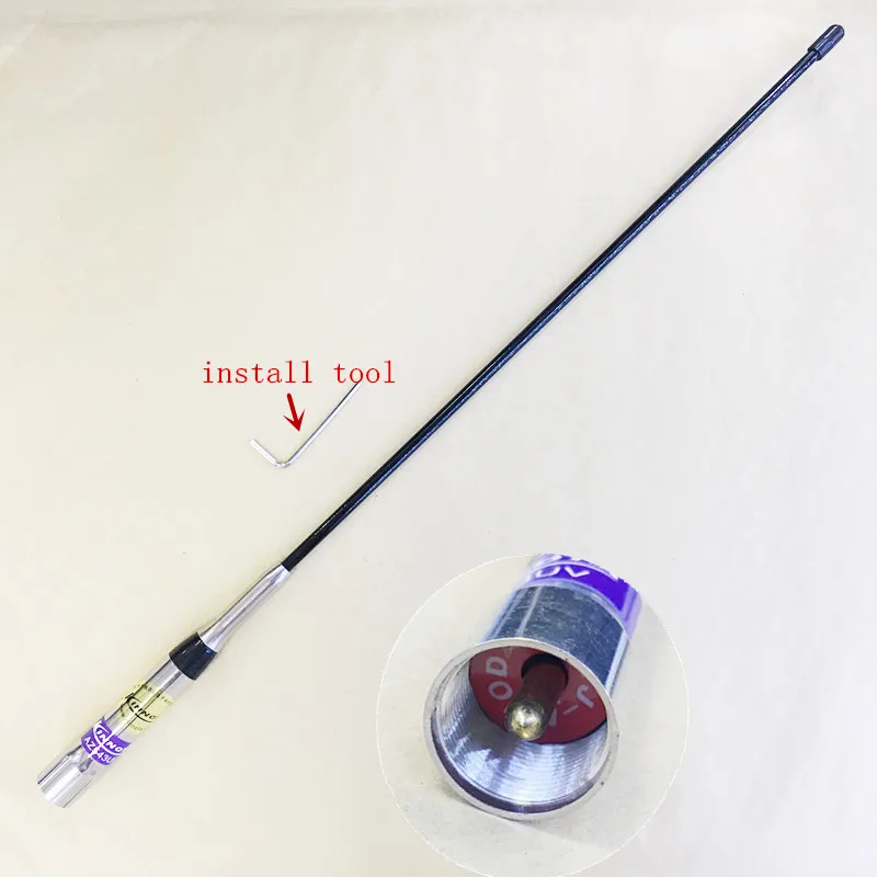 

Black Fiber Glass High Gain UHF VHF 144/430MHZ antenna for KENWOOD WOUXUN for ICOM Motorola Yaesu etc car mobile radio