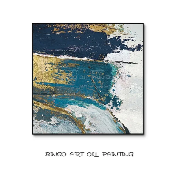 Abstract Painting F Художественная ручная роспись, высокое качество, Современная Абстрактная живопись маслом на холсте, модное искусство, абстрактная с золотой фольгой, картина маслом - Цвет: Abstract Painting F
