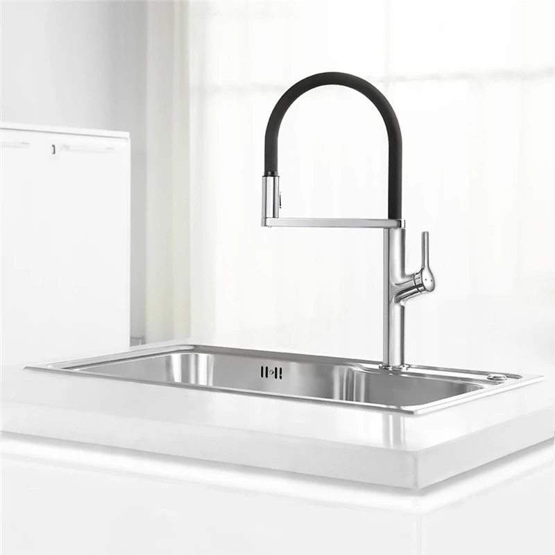 Diiib Sink Sensor Pre-rinse Faucet W/ Pre Rinser Sprayer Induction Rotatable Touchless One Handle Hot Cold Mixer Tap