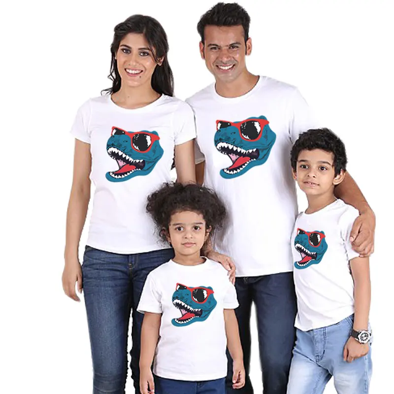 color 1 Крутая семейная одежда с динозавром для мамы и дочки; одинаковые комплекты для папы и сына; Модная одежда для мамы и ребенка - Цвет: color 1