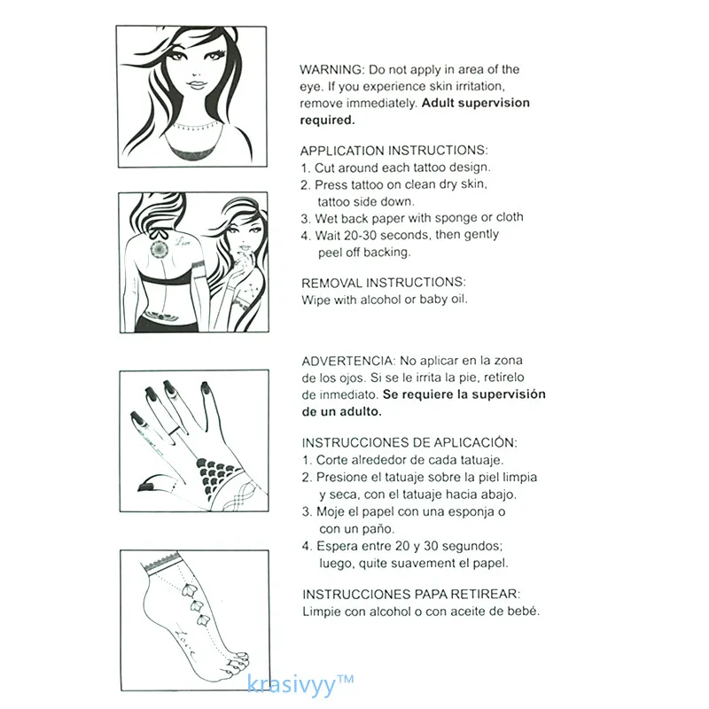 

Krasivyy temporary tattoos stickers flash tattoos Hand Painted cute girls paste makeup girls wrist body art water transfer paper