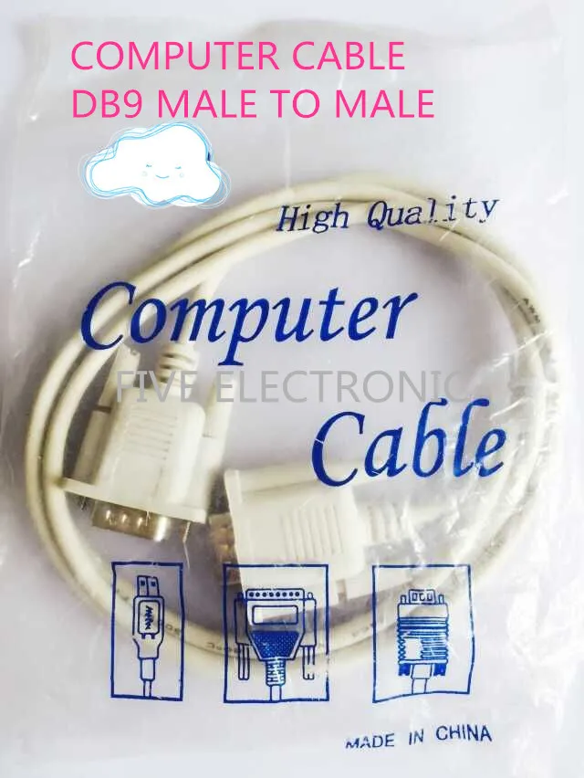Кабель последовательного порта DB9 папа-папа. Компьютерный кабель RS232. COM-кабель.