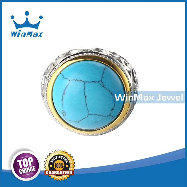2015 Winmax Fall &amp Winter New Acid Blue Big Stone Ring For Men Stainless Steel Men's Classic Jewelry Free Shipping|stone knife|stone