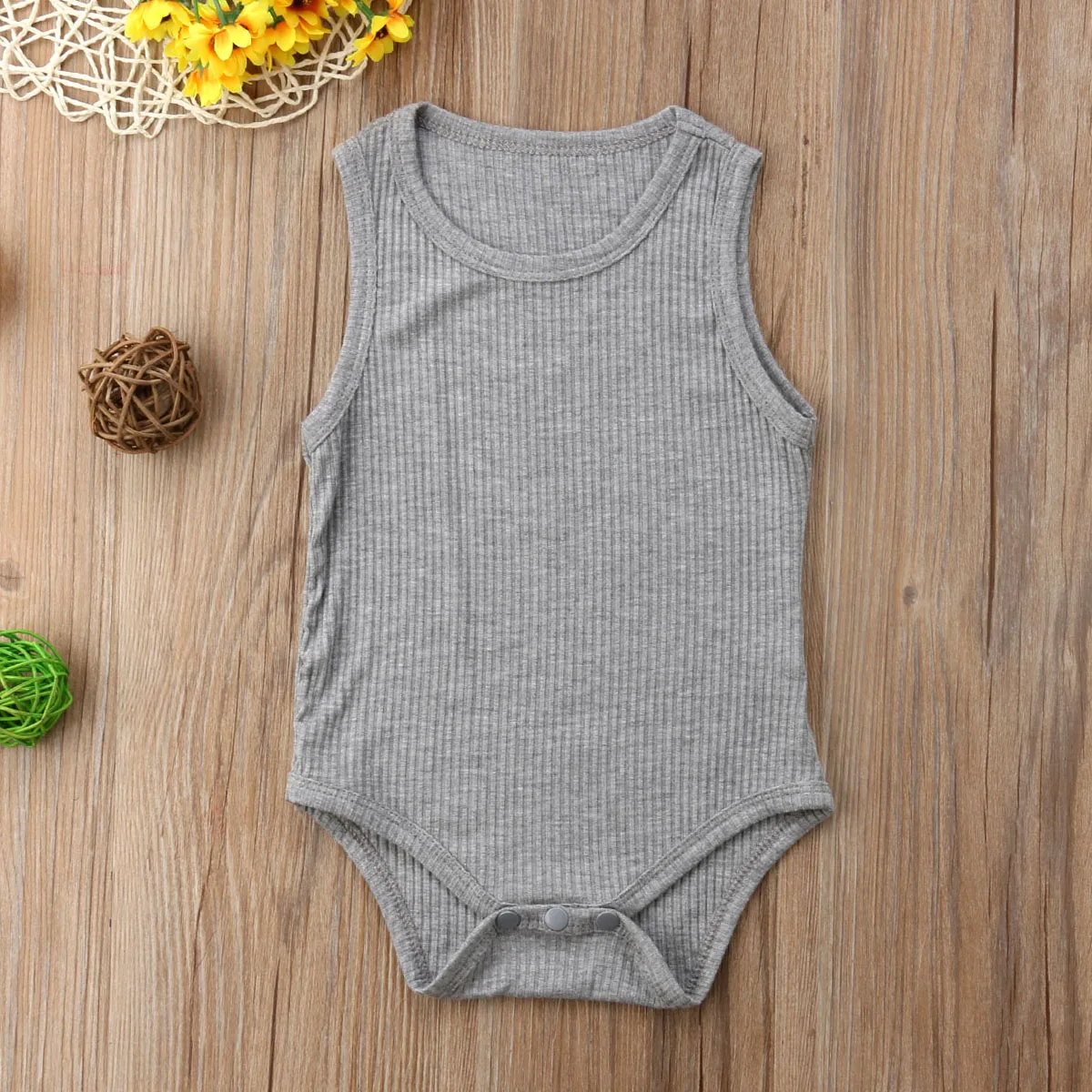 Новинка 2018 хлопковый комбинезон без рукавов для новорожденных и маленьких