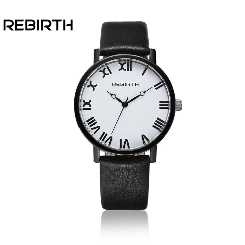 REBIRTH Лидирующий бренд Роскошные женские кварцевые часы Повседневные
