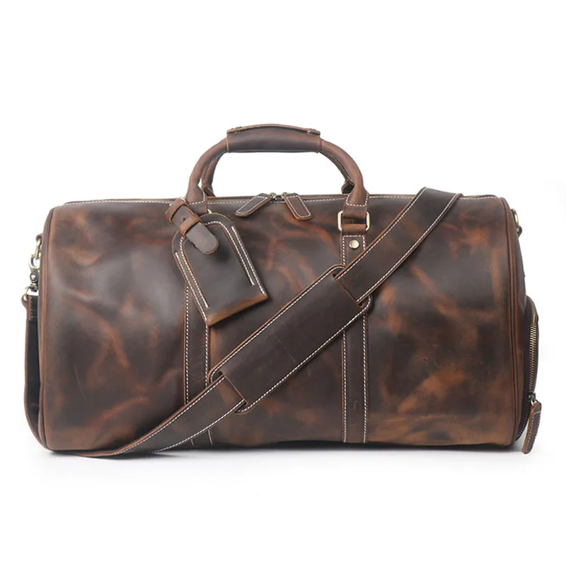 BOLEKE винтажная сумка для багажа мужские дорожные сумки bolsa de viagem grande couro masculina crazy