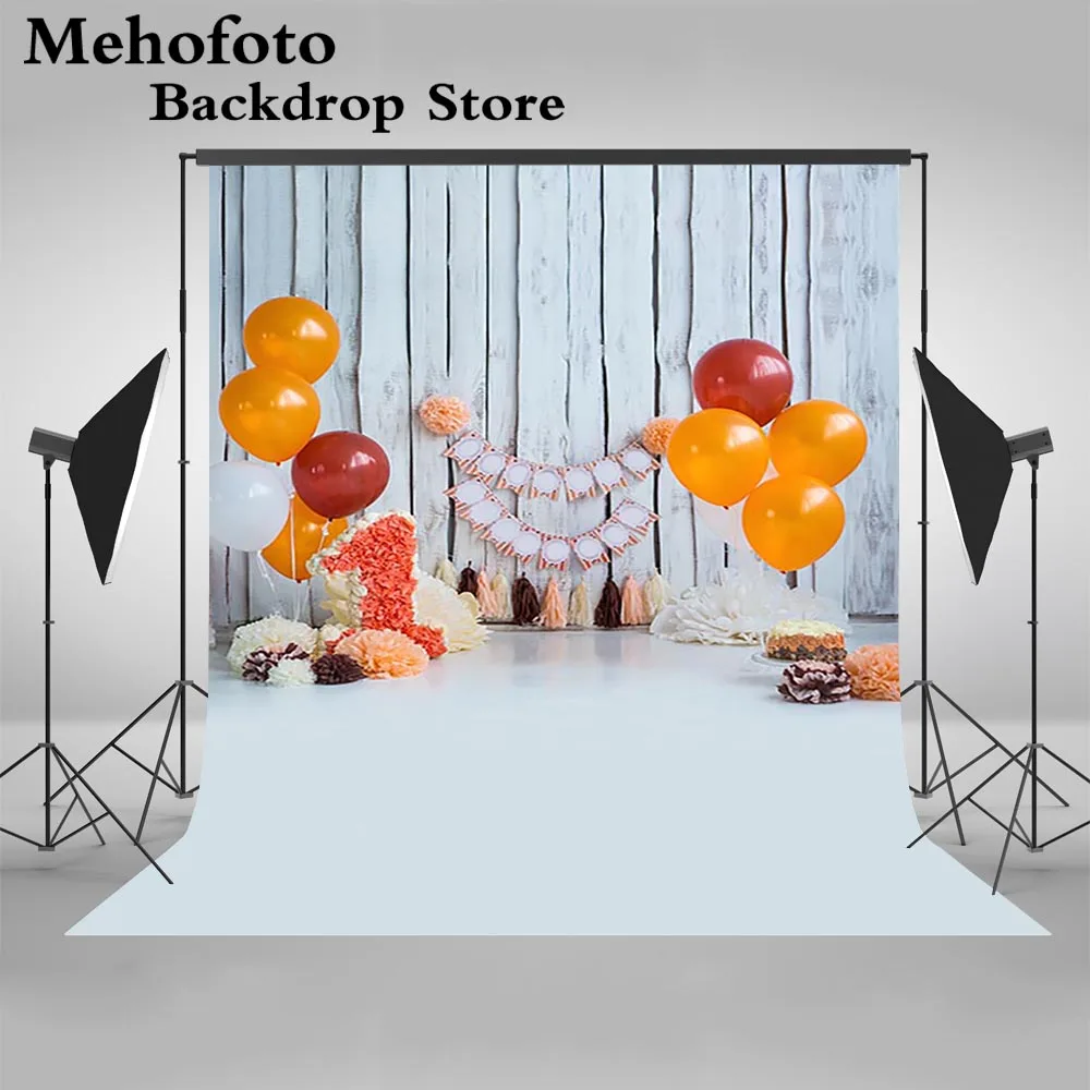 Mehofoto фоны для фотосъемки на первый день рождения вечерние воздушные шары