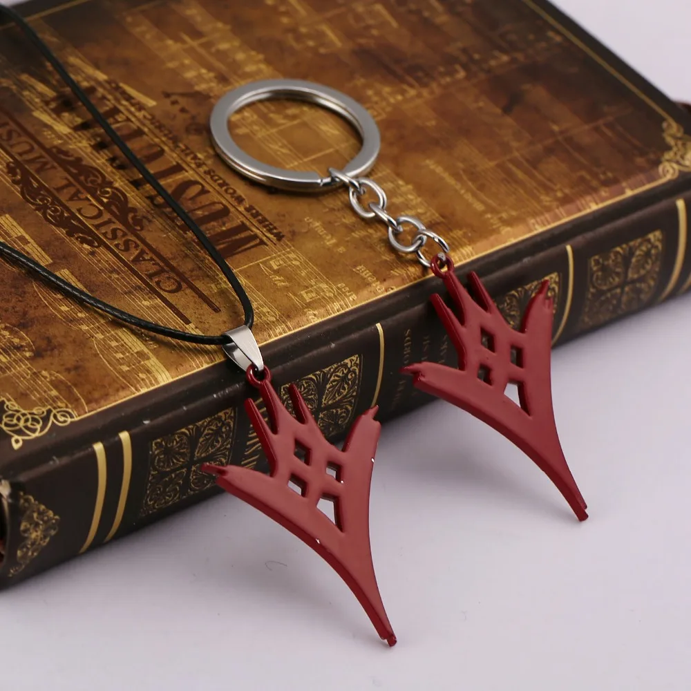 Горячая PS4 игра Взятый Король логотип кулон Красная кожаная Веревка ожерелье для